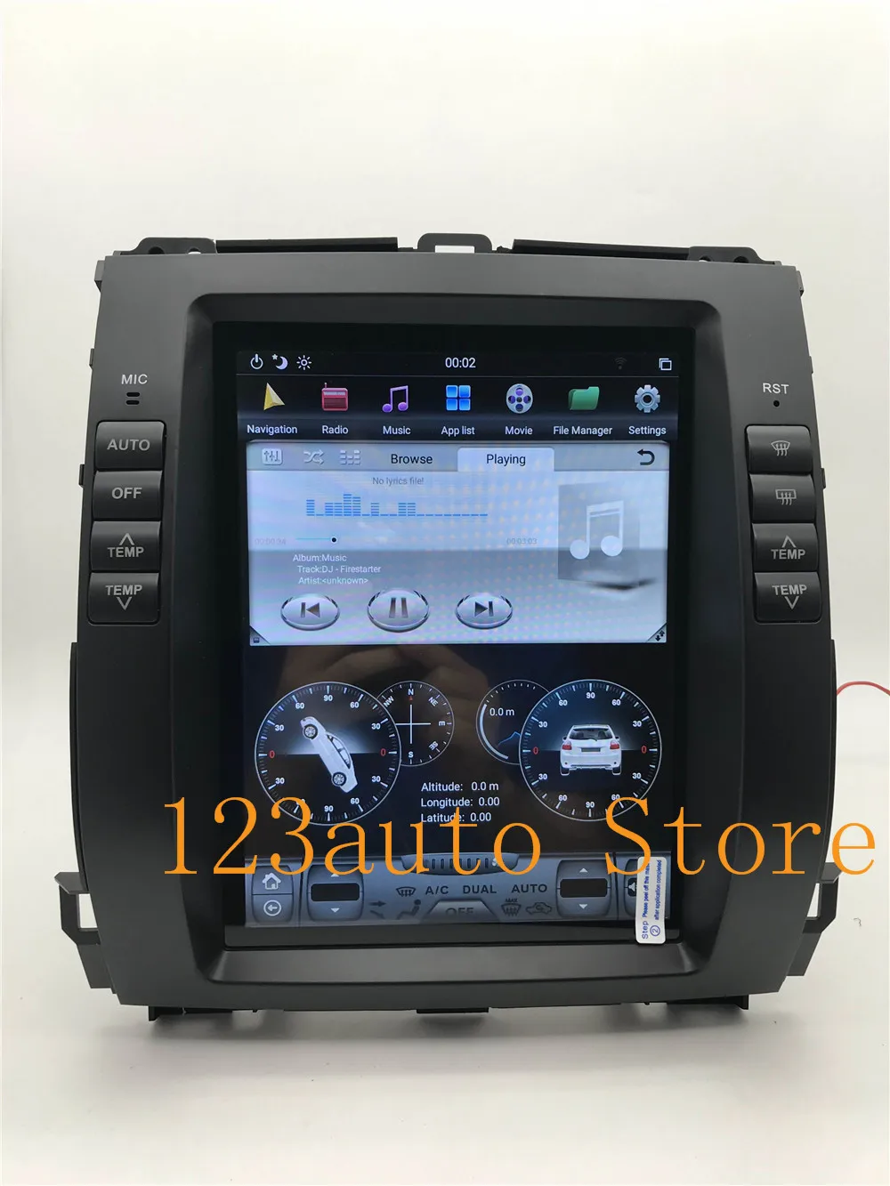 10,4 ''Tesla стиль Android 8,1 PX6 CARPLAY HDMI Автомобильный dvd-плеер для Toyota Prado 120 land cruiser 2002-2009 Lexu s GX470 GX 470