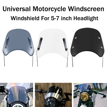

Windproof Windshield Wind Deflector for HONDA KAWASAKI SUZUKI TRIUMPH YAMAHA Motorcycle 5"-9" Headlights Universal Accessories
