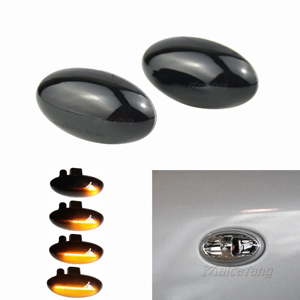 

2PCS LED Dynamic Turn Signal Side Marker Light Sequential Blinker Light For Peugeot 307 206 207 407 107 607 1007 Partner Expert