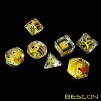 Bescon Novelty Polyhedral Dice Set YellowDuck, Yellow Duck RPG Dice set of 7 1