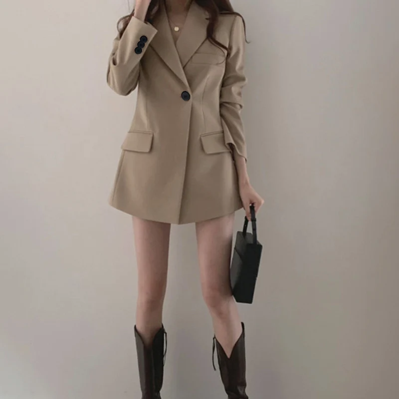 Long Blazer Work Jacket 3