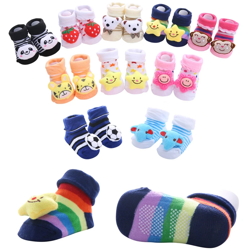 

Baby Socks Rubber Anti Slip Floor Cartoon Kids Toddlers Autumn Spring Fashion Animal Newborn
