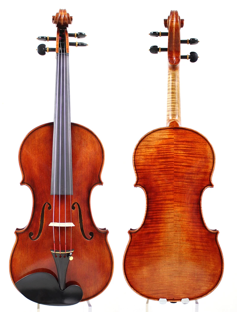 Acoustic Violin Guarnieri 'del Gesu' 1743 "The Cannon" Violin violino Copy. "All European Wood", Top oil varnish! acoustic violin