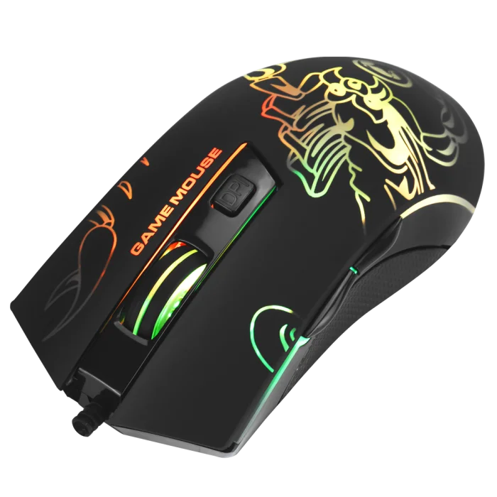 MARVO M209 6400 dpi игровая мышь Проводная компьютерная мышь 7 цветов подсветка оптическая сенсорная мышь