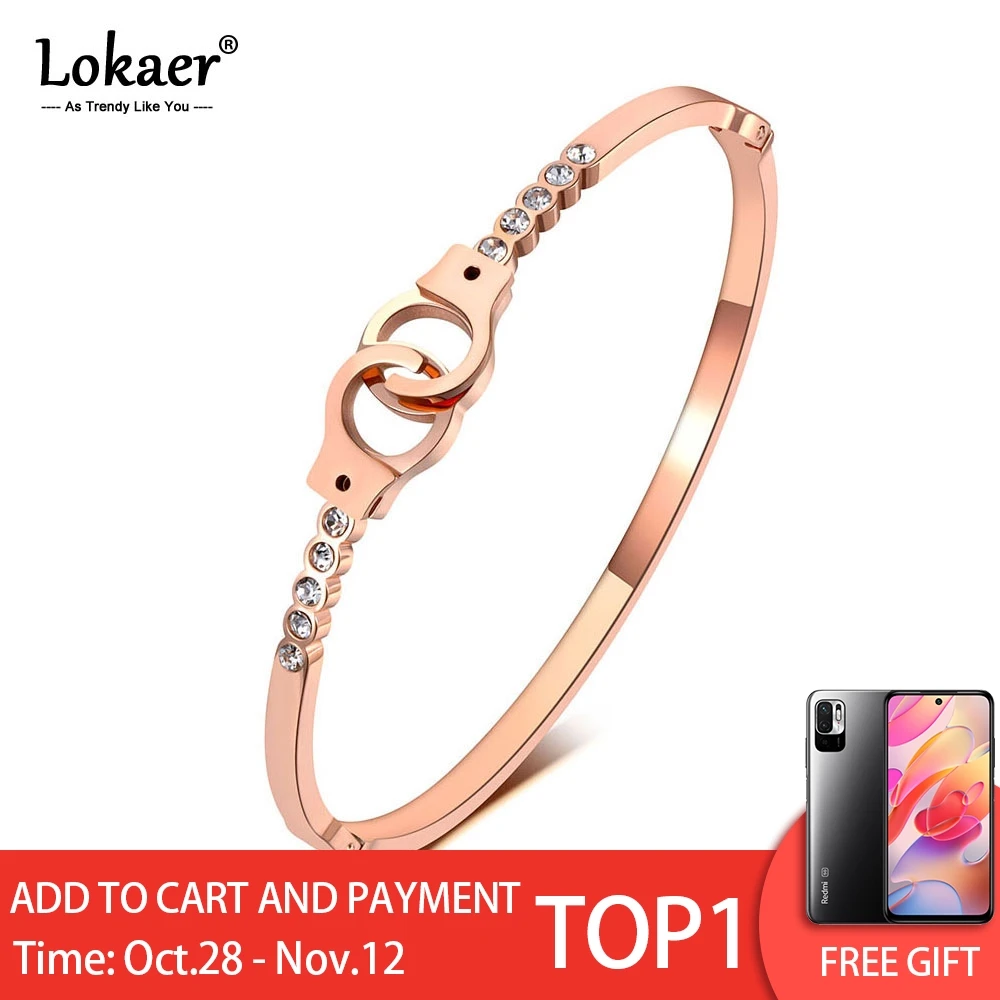 Женский Браслет-манжета из нержавеющей стали с фианитом | Украшения и аксессуары