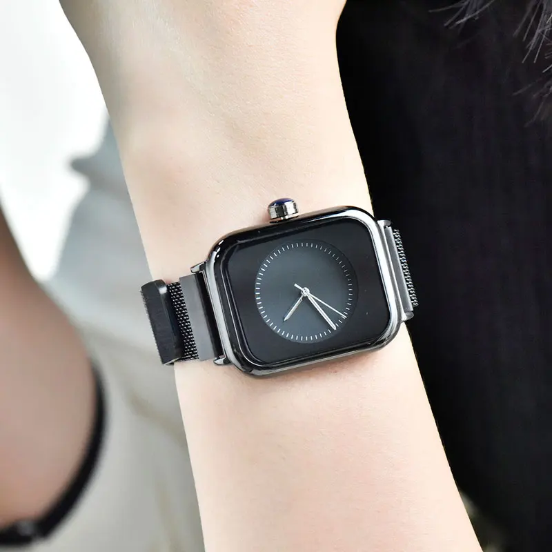 Top Brand Unique Women Quartz Watches Metal Strap Magnet Buckle Dress Creative Waterproof Wristwatches Sports Man Clock