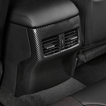 

Car Interior Rear Air Condition Air Vent Outlet Anti-kick Carbon Fiber Texture Cover For Mazda 3 M3 2019 2020 Carbon Style
