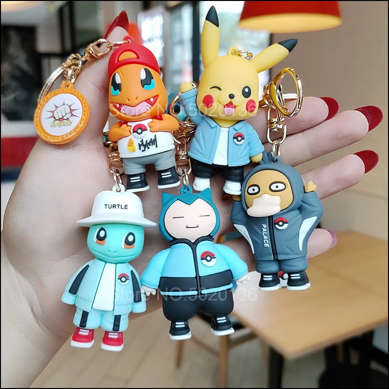 オリジナルポケモンキーホルダー ピカチュウ サイダック ジェニー タートル 人形 アクションフィギュア 車 アニメ 子供向けギフト Null Aliexpress