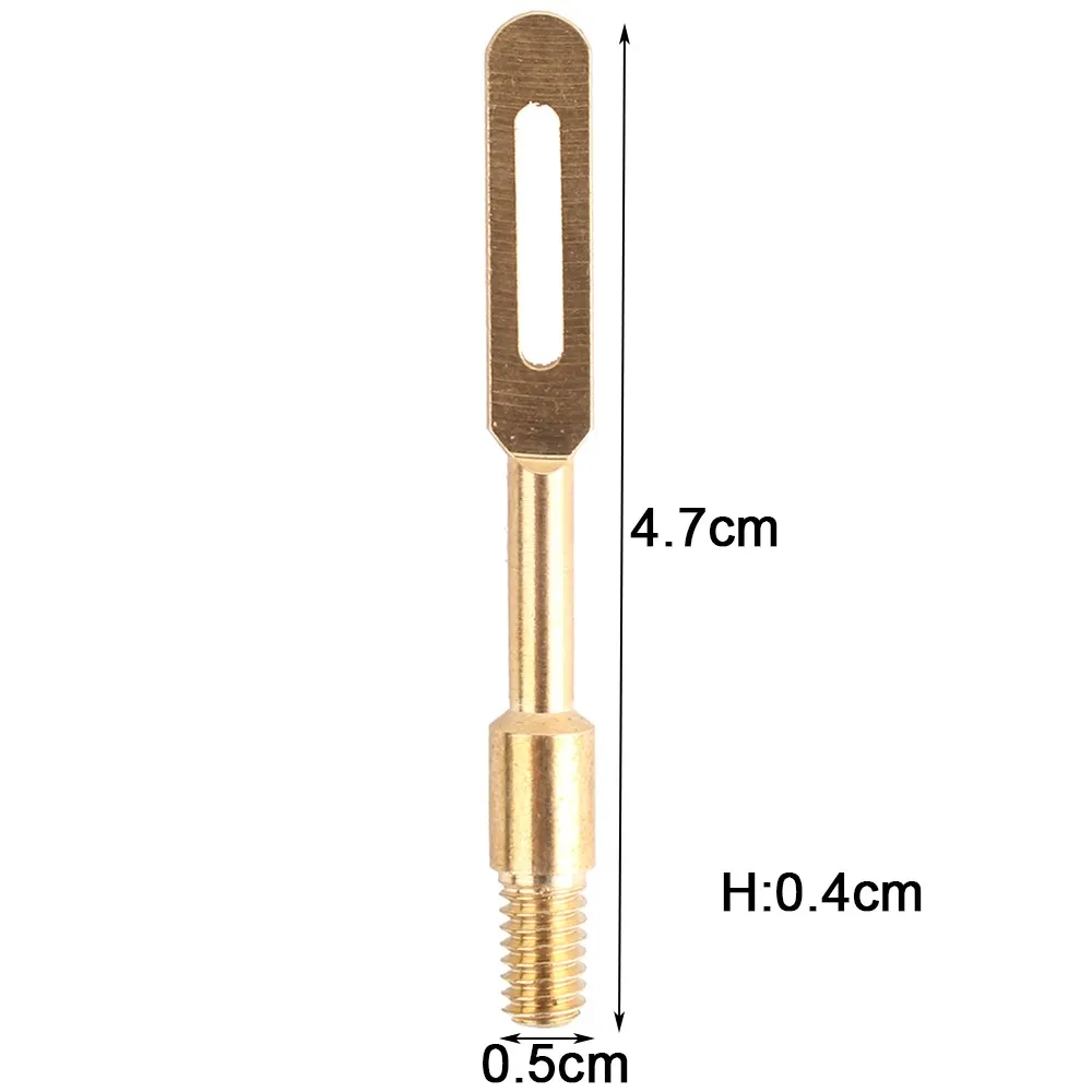 Hunting Gun Cleaning Patch Holder 8-32 Brass Slotted Tip Brush Head 7.62mm/9mm/.22/.223/5.56mm Rifle Pistol Gun Cleaning Tool rifle cleaning kit gun cleaning kit gun cleaning patch gun cleaning mat