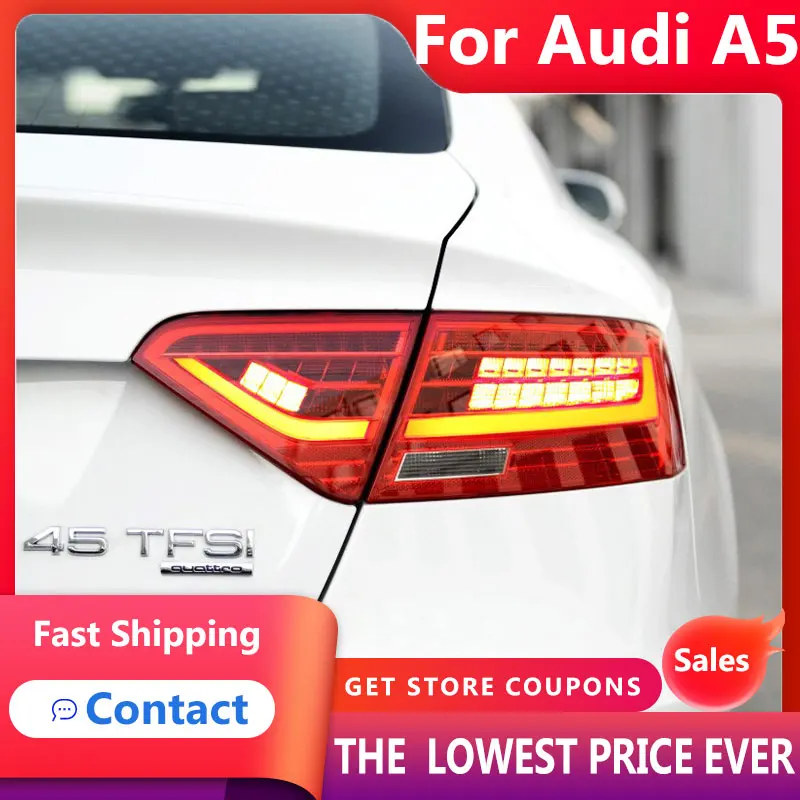 Hana For Audi A5 Tail Lights 2008-2016 A5 Led Taillight Animation Drl  Dynamic Signal Brake Brake Flow Steering Lamp - Tail Light Assembly -  AliExpress