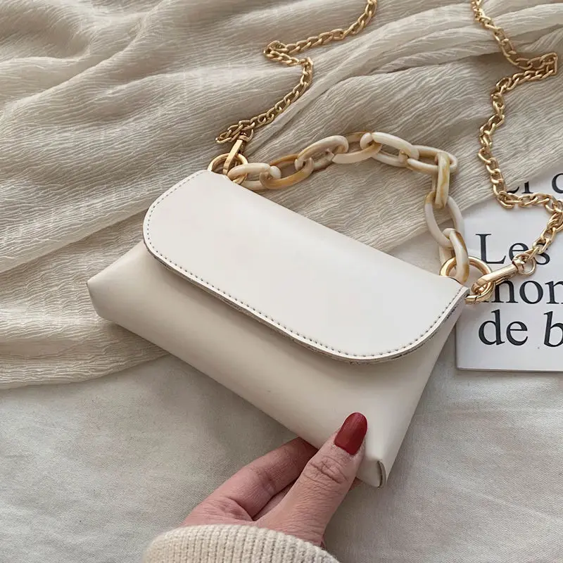 

Chain Ladies Shoulder Messenger Bag Fashion PU Leather Crossbody Bags for Women Designer Girls Small Handbags Phone Clutch Purse