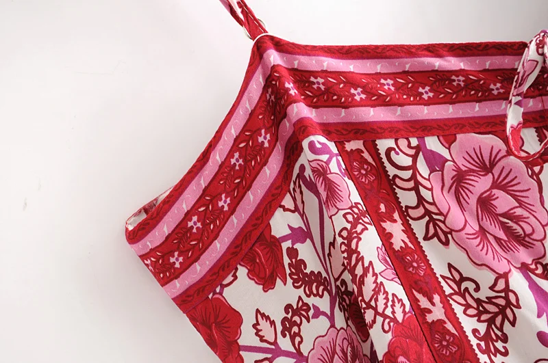 KIYUMI Boho Платье женское без рукавов на бретельках vestido одежда летнее Повседневное платье на пуговицах с цветочным принтом пляжное платье на шнуровке