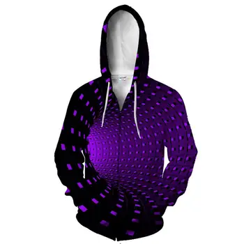 

poleron hombre 2019 new hoodie men Purple vortex 3D printed Zipper Hoodies Sweatshirt Men Hoodies Zip Up hip hop Sweatsrhit