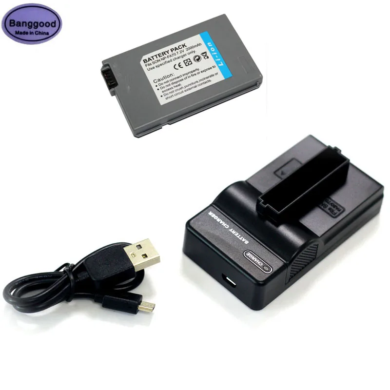 Аккумулятор 7 2 V 2000mAh NP-FA70 NPFA70 для камеры Sony DCR-HC53E 55E 90E DVD7E PC1000DCR-DVD7 DCR-HC90E DCR-HC90ES |