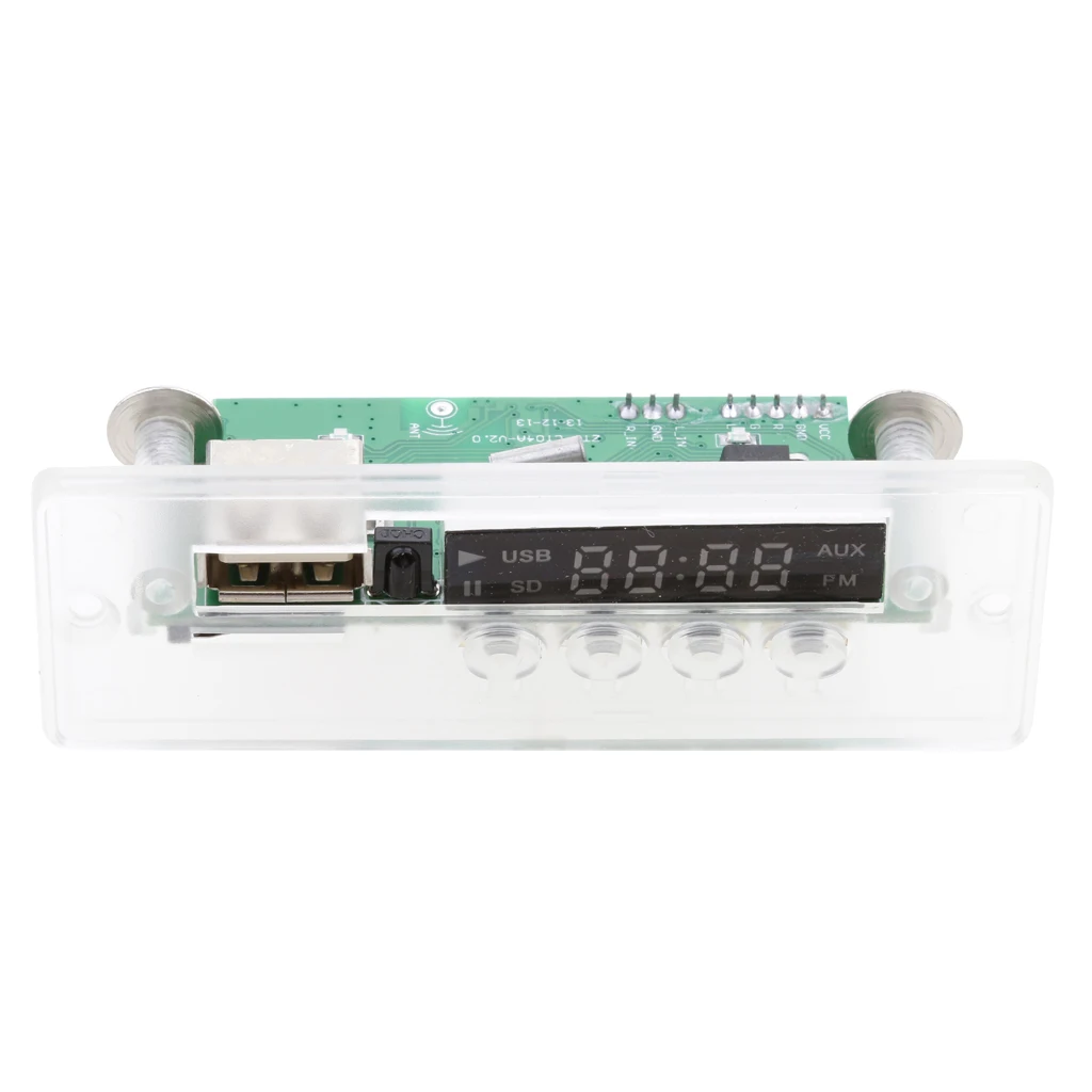 Car Blue LED MP3 Decoder Board Wireless Audio Module DC12V USB TF FM Radio