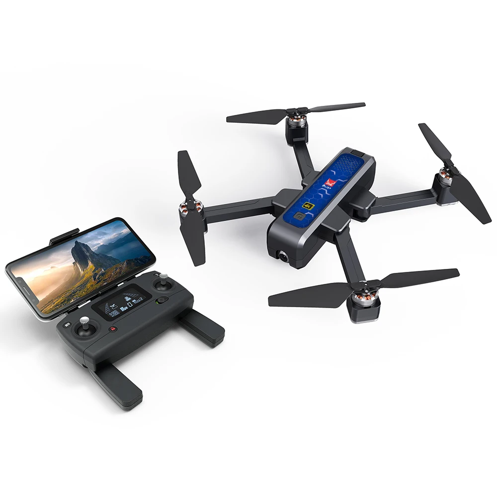 (Обновленная версия 4K) MJX Bugs 4 Вт B4W бесщеточный складной GPS RC Дрон WIFI 5G FPV