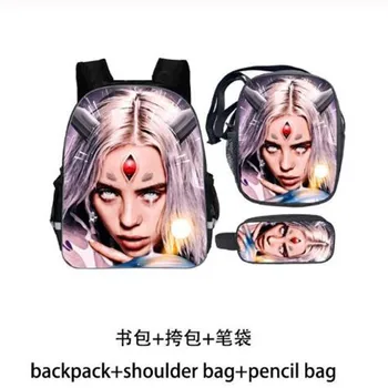 

Billie Eilish Print Children School Book Bags Set Spider-Girl 3 PCS/SET Fashion Kids Boys Girls School Backpacks Mochila