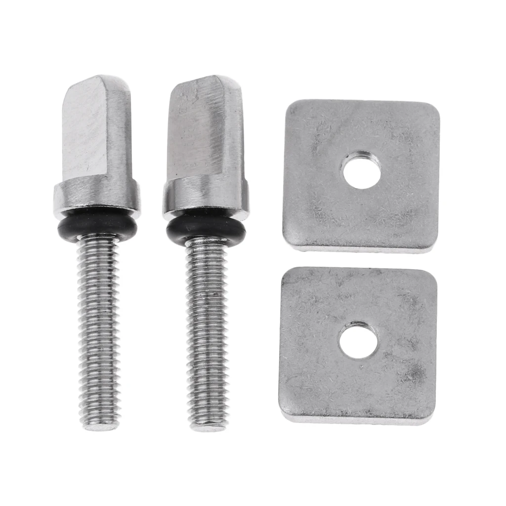 Stainless Steel Fin Bolts Surfboard Longboard  Thumb Screw & Plate M 4x19mm Mount Hardware Accessories