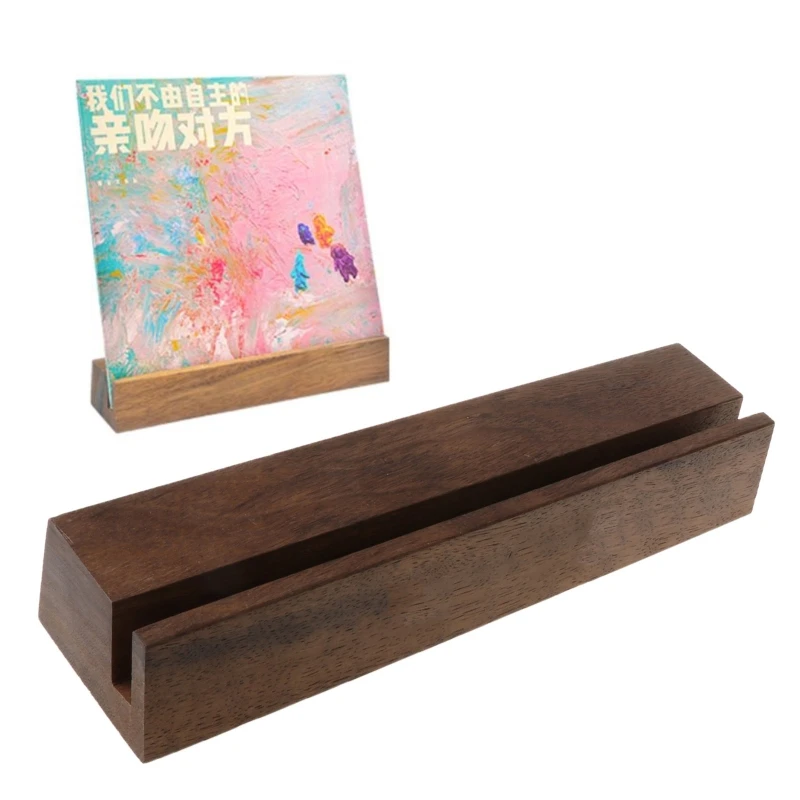 

Style Vintage â€œNow Playingâ€ Heavy Wooden Display Stand For LP Vinyl Record Phono R2JB