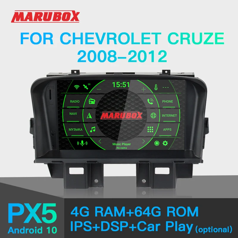 Штатная магнитола для Chevrolet Cruze 2008 2012 MARUBOX KD7047 Штатное головное устройство Android 10.0