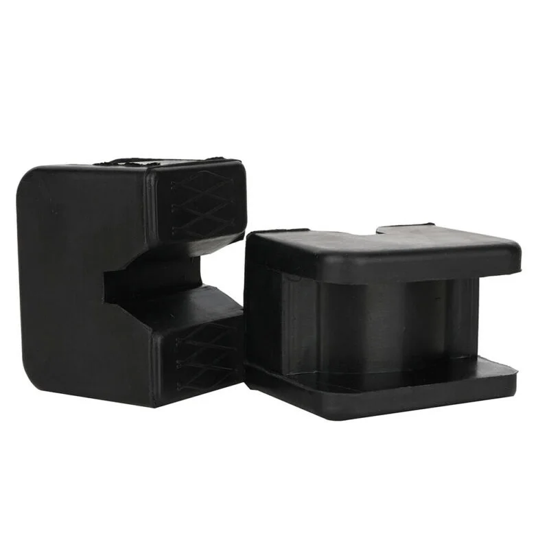 

2pcs/set auto car Jack Pad Adapter Car Repair Slotted Frame High-Quality Rubber Stand Black Practical Auto Accessories