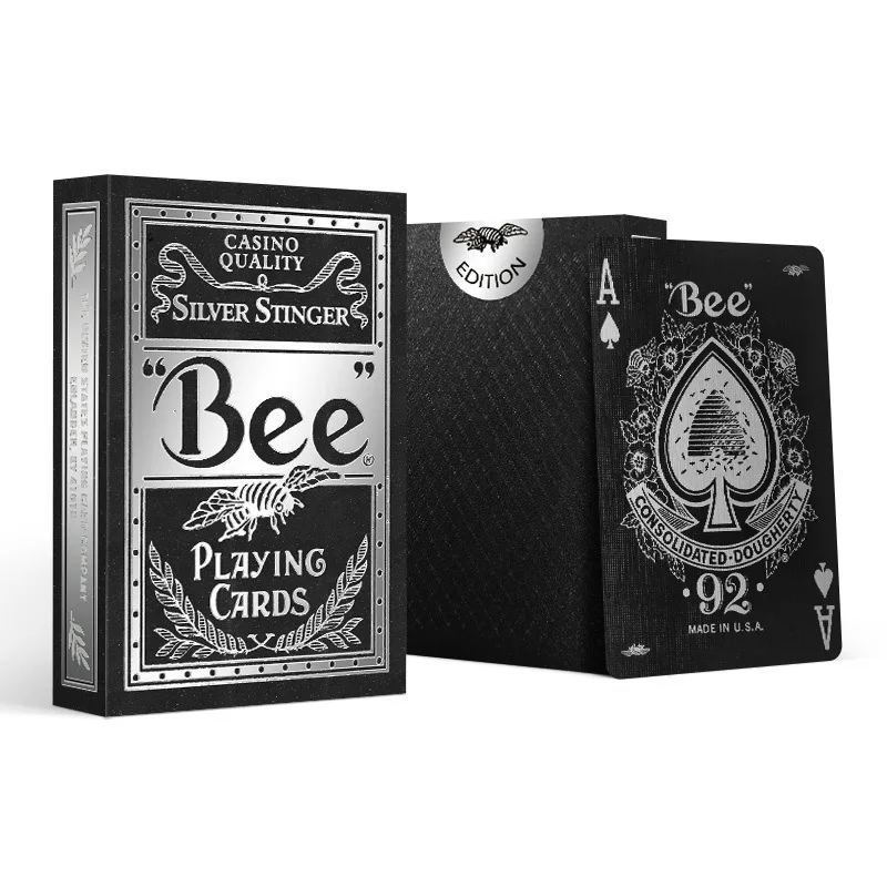 Bee SILVER STINGER игральные карты Волшебная категория для покера профессиональной