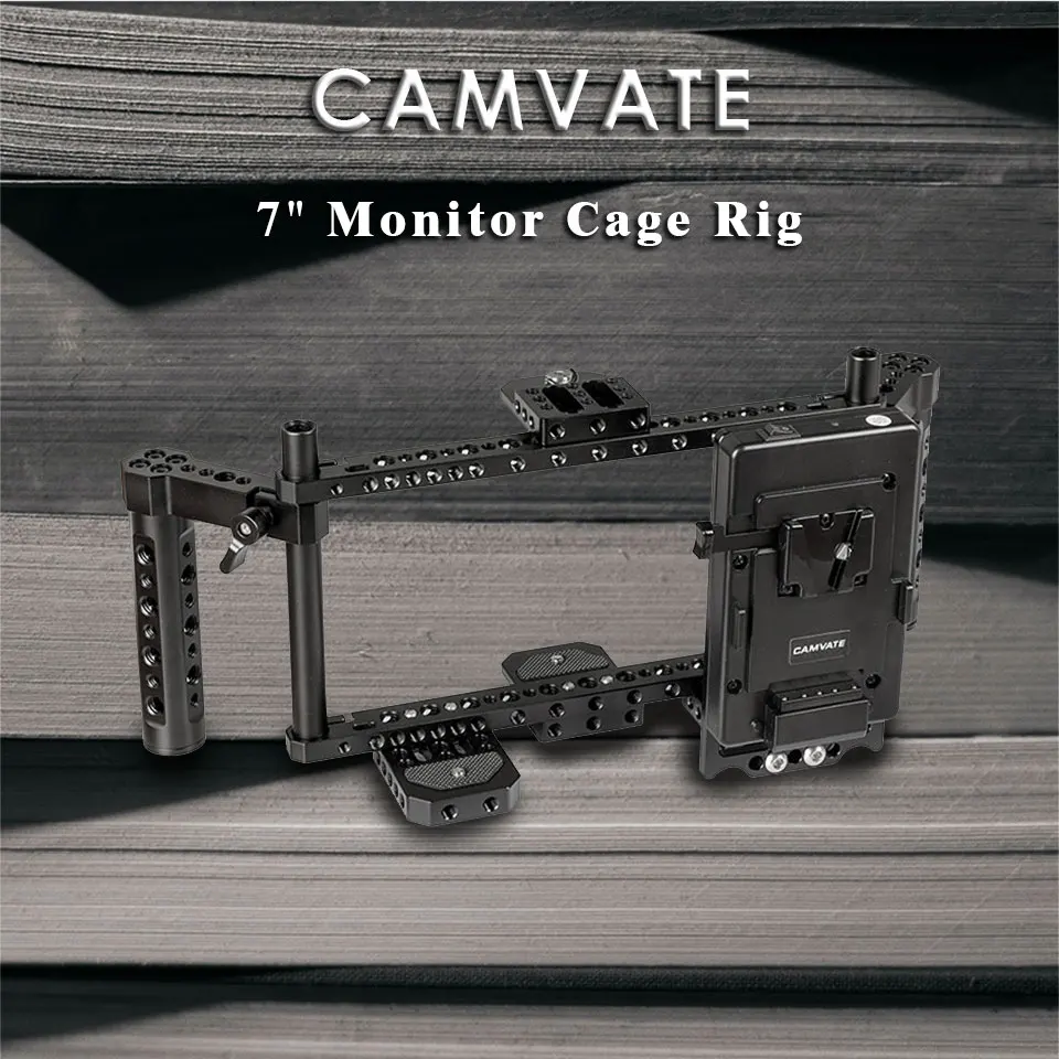 Adjustable Director's Monitor Cage Rig With Dual Cheese Handle Grip & V lock Qui