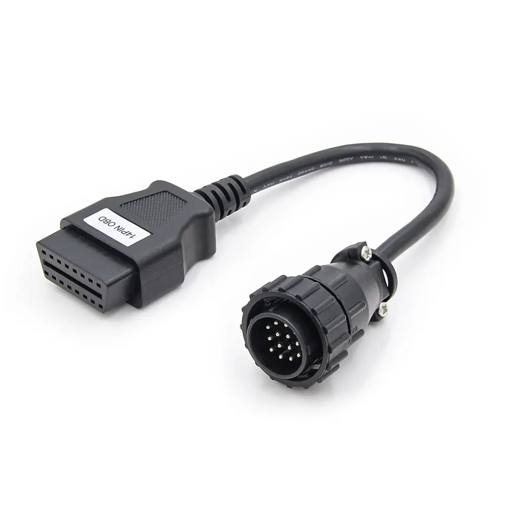 14pin для benz дизельный грузовик OBD2 16pin для подключения совместимого tcs диагностического инструмента s OBD OBD2 диагностический инструмент сканер разъем