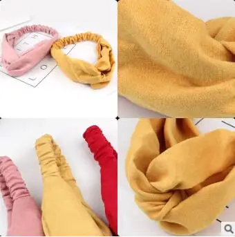 120 шт/Партия DIY мульти простые ткани ручная работа крест оголовье чистый Колор эластичные инструменты для укладки волос аксессуары для волос HA743