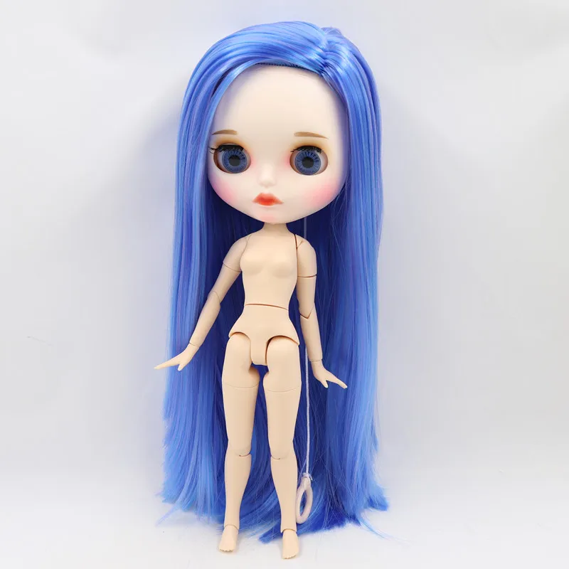 ICY Fortune Days factory blyth кукла Новинка матовое лицо белая кожа 1/6 шарнирный светильник для тела Розовый микс Voilet волосы DIY sd Подарочная игрушка - Цвет: nude doll