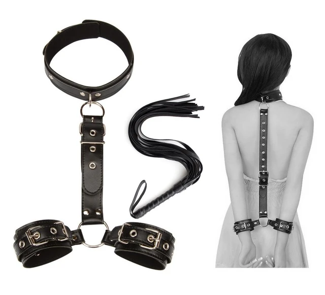 Juguete de Bondage de cuero PU, pañuelo erótico femenino, cubierta de  cuello, Juguetes sexuales, esposas agrupadas, juegos sexuales, látigo para  adultos - AliExpress