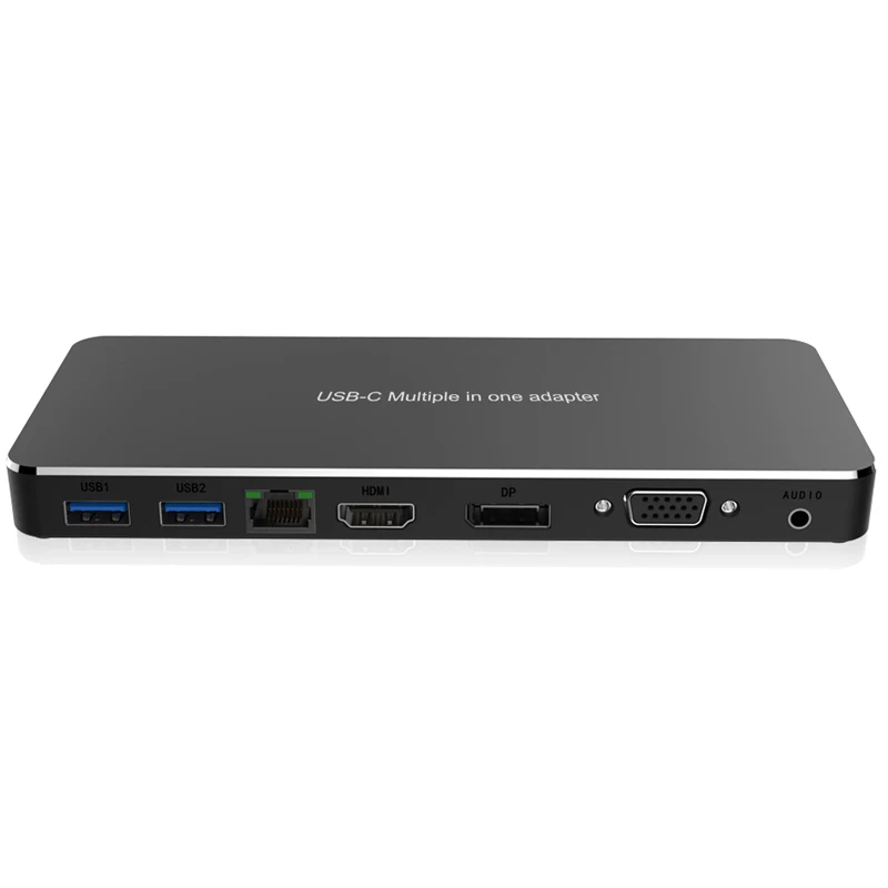 USB C концентратор с HDMI VGA RJ45 3,5 мм разъем PD Зарядное устройство USB 3,0 адаптер usb-хаб для Macbook Pro Аксессуары Мульти USB 3,0 type C концентратор