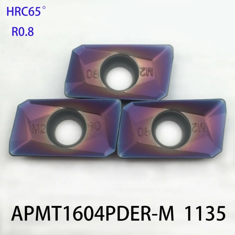 HRC65° APMT1604PDER-M карбидные вставки 25R0. 8 поворотные режущие пластины для BAP 400R 10P