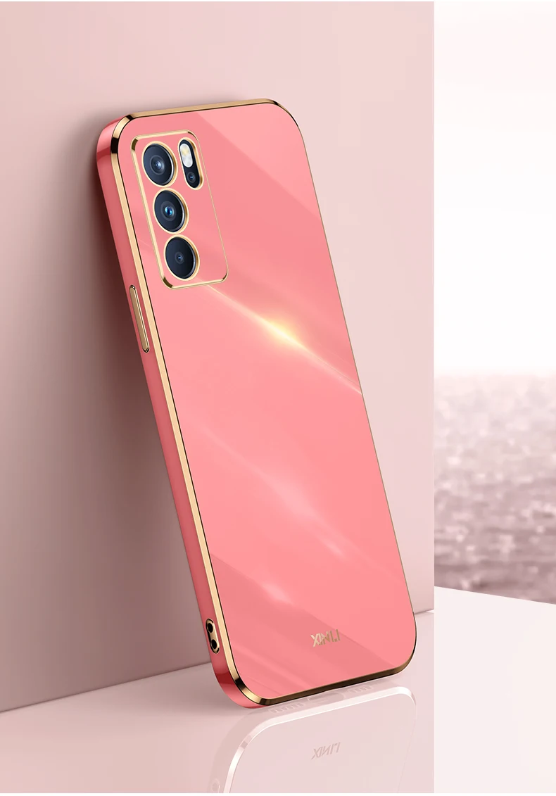 6D Electroplated Silicone Phone Case for OPPO Reno 6 7 5 Pro A74 A54 A94 A93 A31 A55 A73 A53 A33 A32 A35 A15 A5 Soft Cover Coque best case for android phone