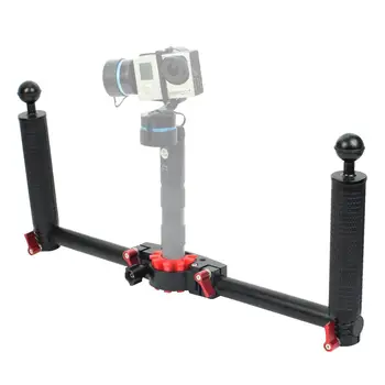 

Dual Handheld Grip Aluminum Alloy Stabilizer for DJI RONIN-S / MOZA / Zhi Yun / FeiyuTech Gimbal Phone Gimbal Accessories
