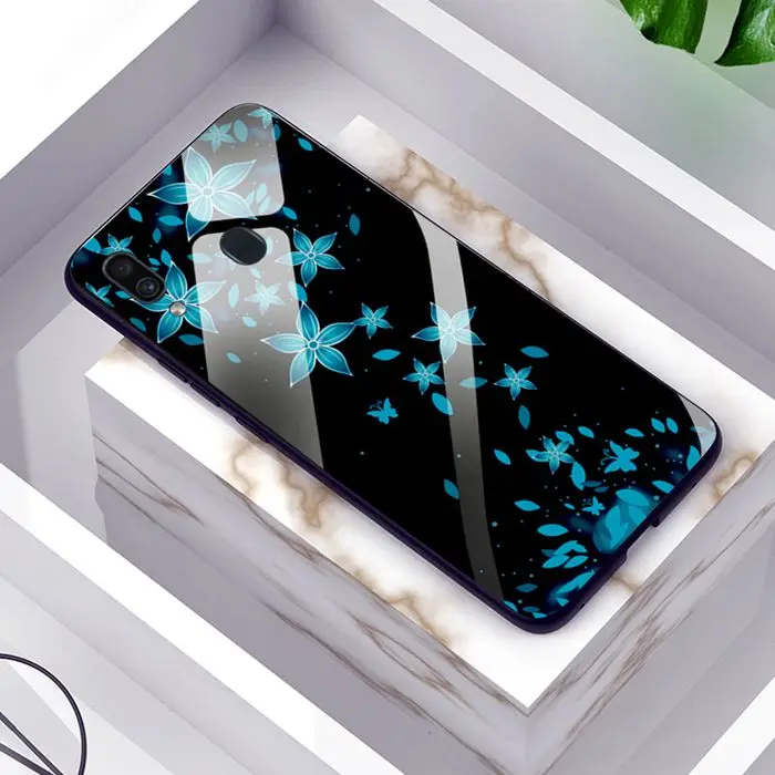 GLSZZZ124 Чехлы из закаленного стекла для samsung Galaxy S 8 9 10 Plus S10 Lite бампер для samsung A50 A70 A30 M20 A40 A10 J4 J6 Plus Coques - Цвет: GLSZZZ124