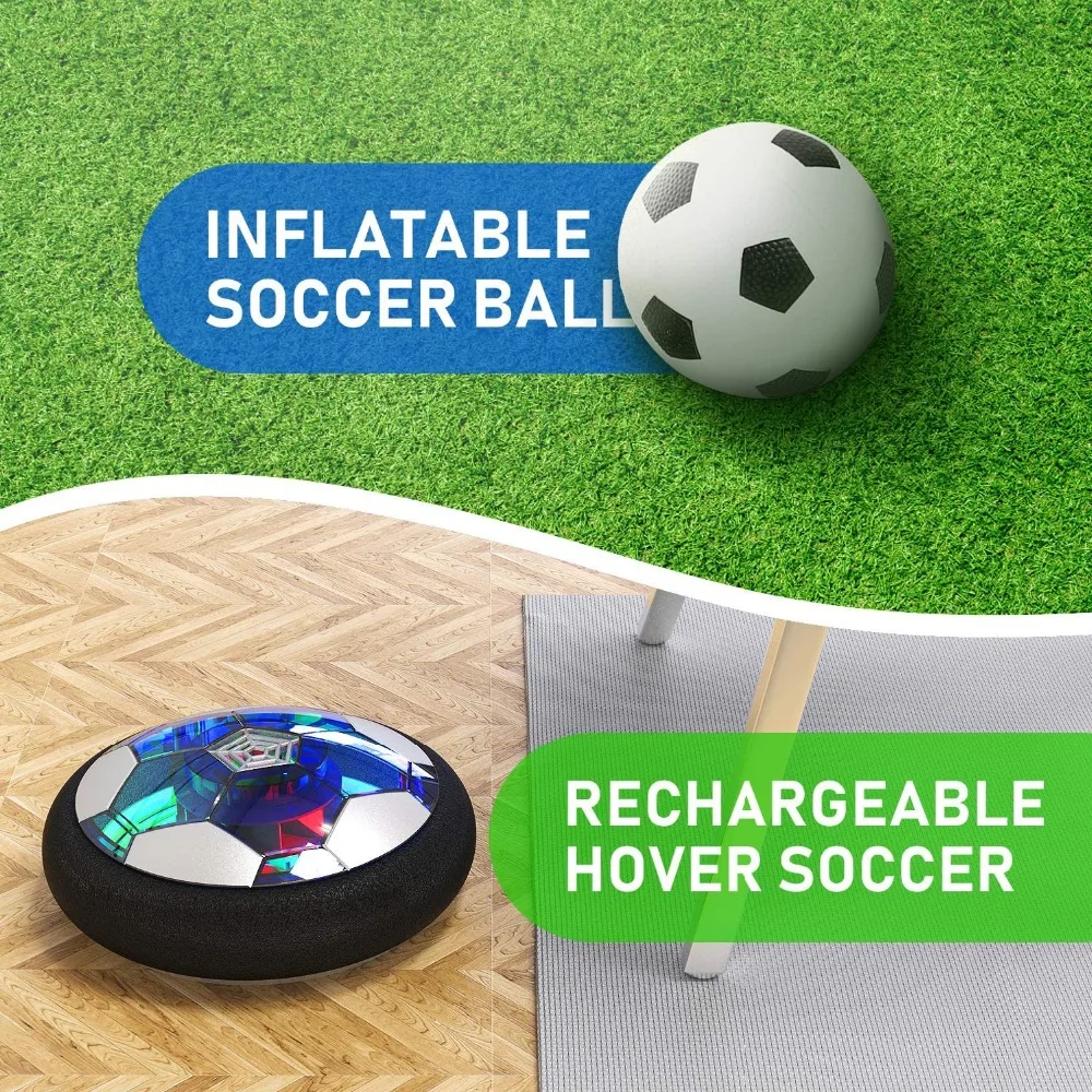 Nova bola de futebol interior brinquedo de futebol led luz piscando bola  brinquedos de energia do ar pairar colorido bola de música presentes do jogo  de esportes do miúdo - AliExpress