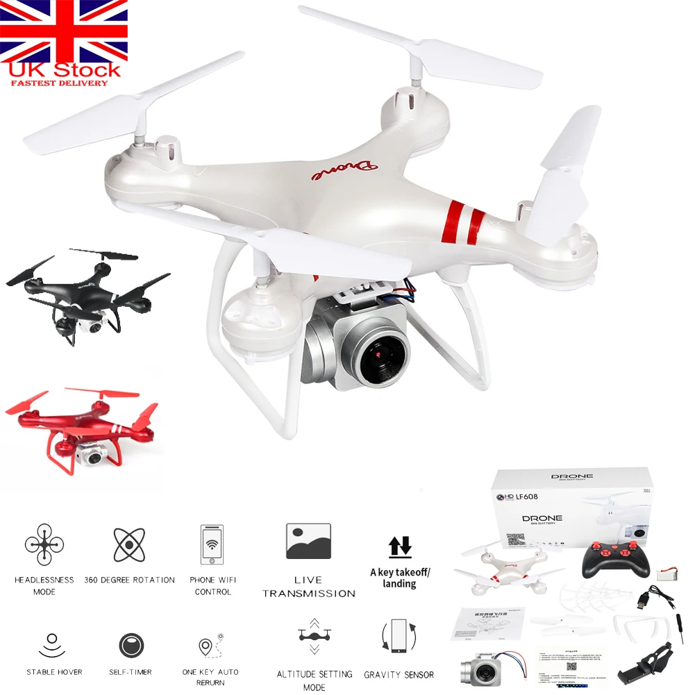 Великобритания 2,4 ГГц 4CH пульт дистанционного управления Квадрокоптер HD WiFi FPV камера RTF Безголовый Радиоуправляемый Дрон