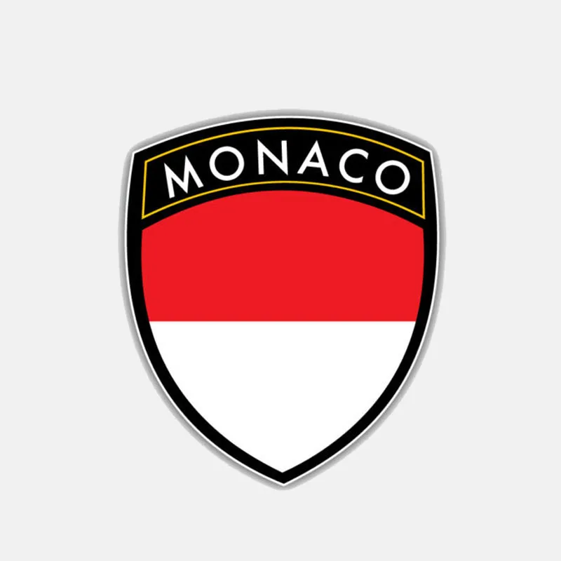 Aliauto индивидуальная наклейка для автомобиля, флаг Monaco, щит, Виниловая наклейка, покрытие, царапины для Skoda Octavia, Renault, peugeot, 207,12 см* 10 см