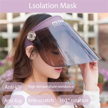 

Protective mask Anti-Fog Dustproof Adjustable Dental Full Face Shield and Sunshade for women