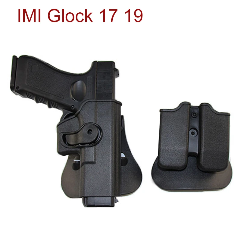 IMI тактическая кобура боевой кобура для мягкой пневматики для Глок 17 19/Beretta M9/Кольт 1911 охотничий пистолет сумка-чехол для ружья с зажимом