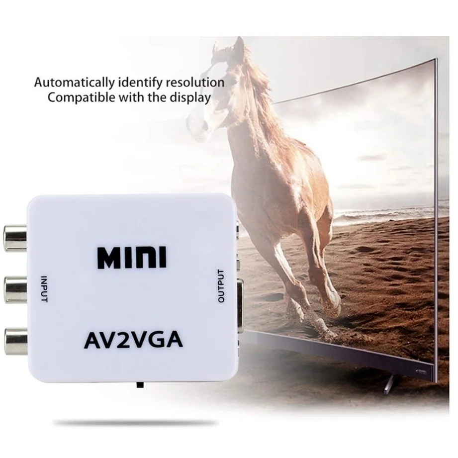 GRWIBEOU 1080P ̴  , RCA AV to VGA  , 3.5mm , AV2VGA, CVBS,  to HDTV PC