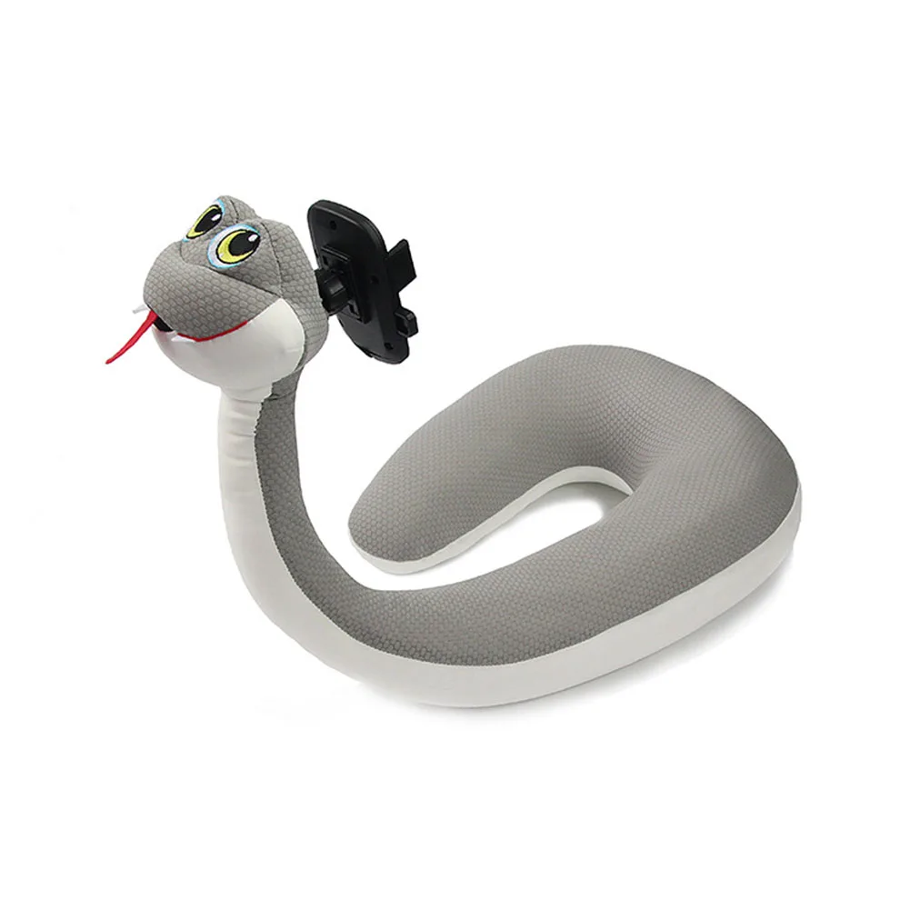 Memory Foam Neck Support Mobile Phone Holder Cute U Shaped Animal Design Head Rest Car Seat Portable Office Mesh Travel Pillow