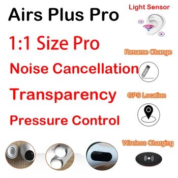 

Airs3 Plus Pro TWS ANC 25DB Noise Cancellation Bluetooth Earphone Transparency Wireless Headphone Rename GPS Positioning Earbuds