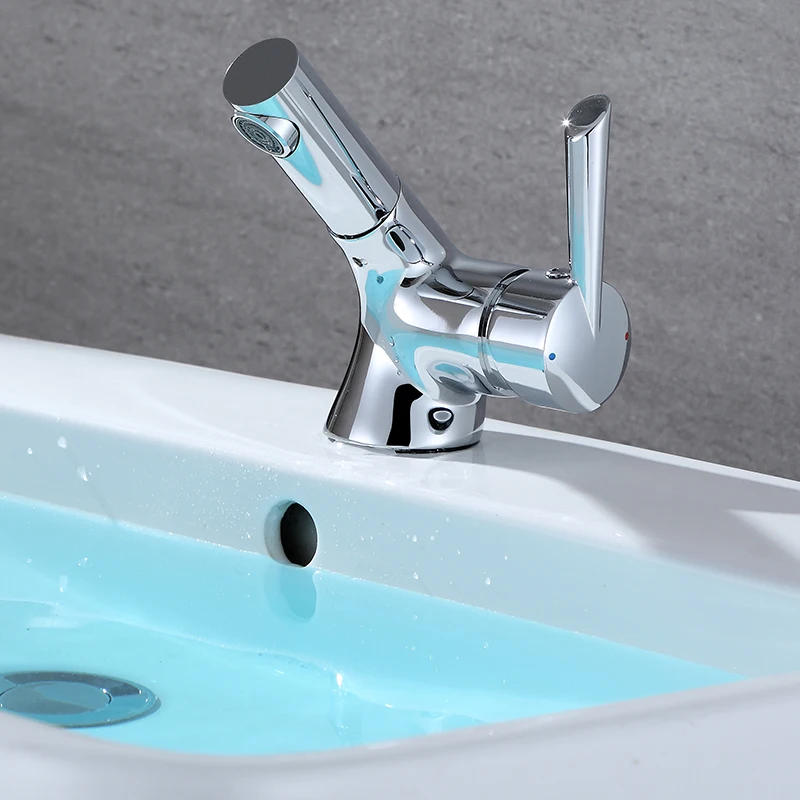 SHAI Basin Faucets Brass Chrome Modern Pull Out And Down Bathroom Faucet Kitchen Sink Faucet Toilet Mixer Tap Hot Cold Water