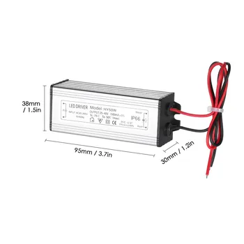 

New 50W Constant Current Driver Power Supply Adapter Transformer Switch for LED Exihibition Lamp Chip Light IP66 Water Resistant
