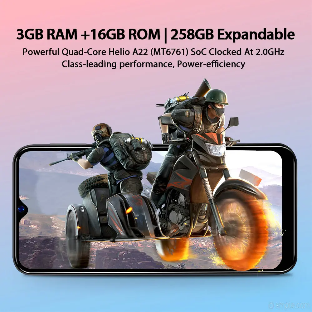 Blackview A60 Pro смартфон 3 ГБ+ 16 Гб MT6761V мобильный телефон Android 9,0 экран капли 4080 мАч Touch ID 4G мобильный телефон