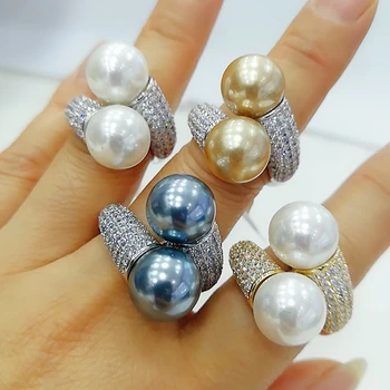 

GODKI Luxury Bagutte Cut 3 Rows Rings with Zirconia Stones 2020 Women Engagement Party Jewelry High Quality