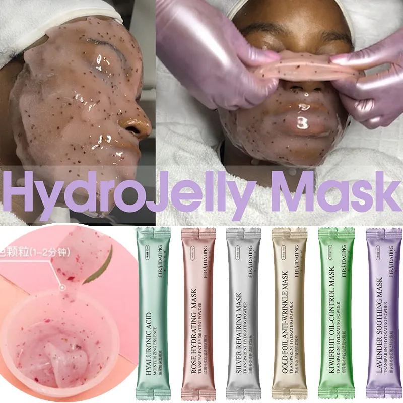 Hydrojelly Jelly Mask Collagen Rose Hyaluronic Acid Soft Powder Face Anti Aging Wrinkle Peel Off Rubber Facial Mask7pc | Красота и