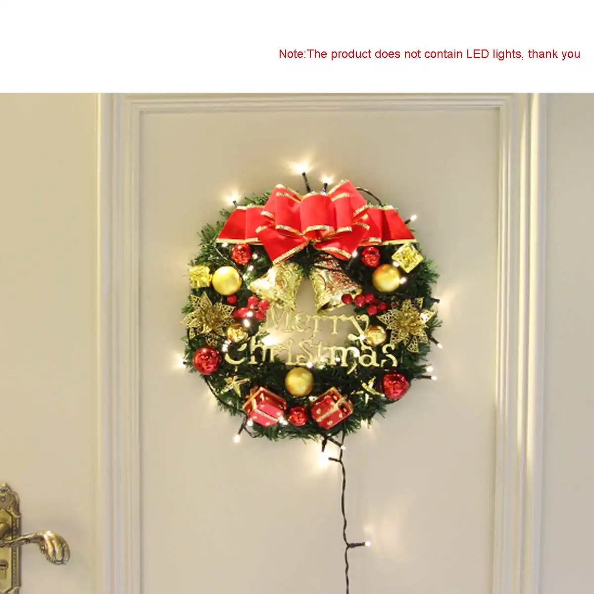 30 см Рождественская елка венок гирлянда Merry Christmas круглые кольца рождественские вечерние украшения двери стены окна витрина дисплей висячие гирлянды